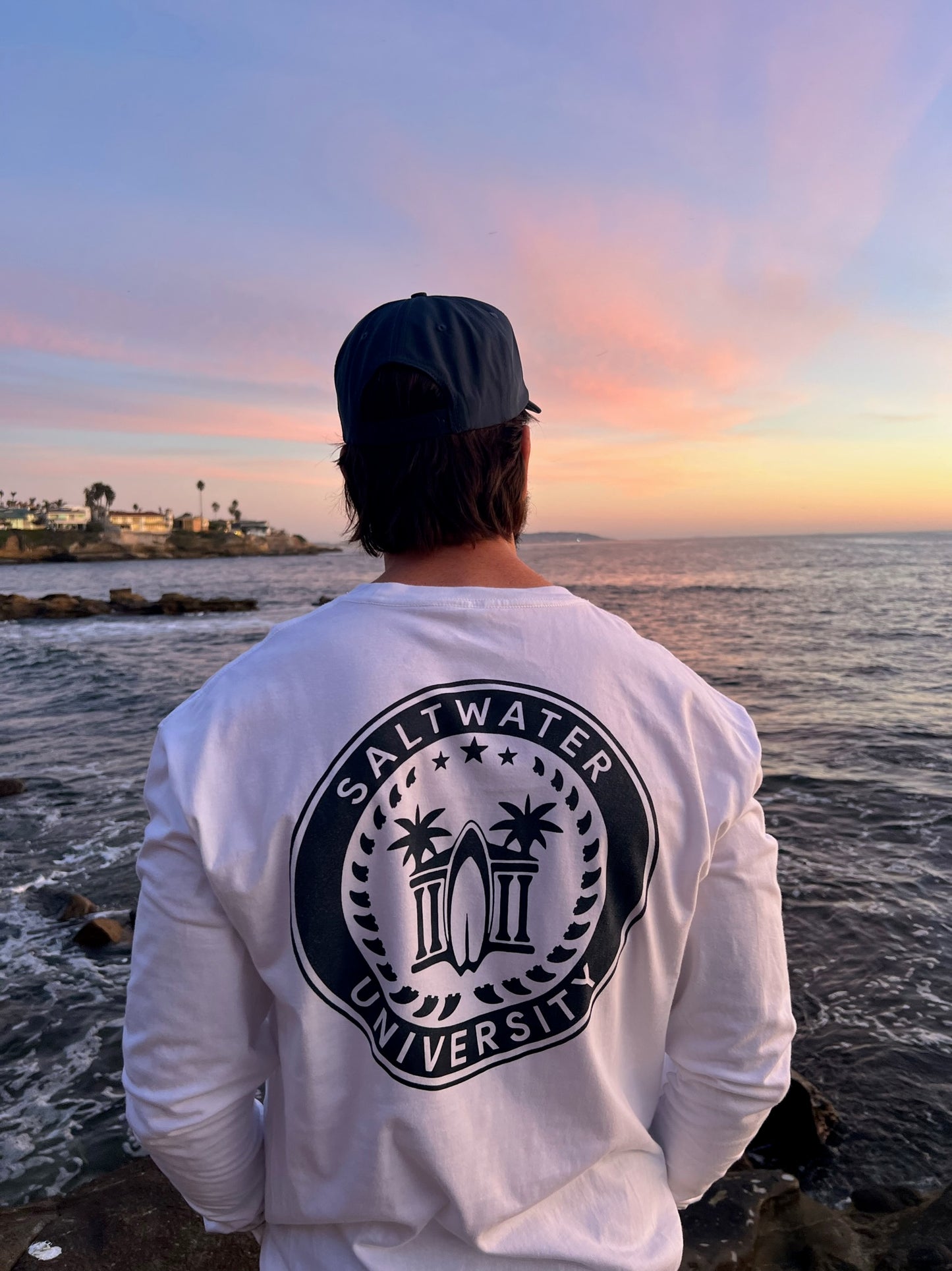 Saltwater University Long sleeve- White