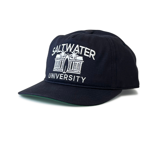 Saltwater University Snapback- Navy