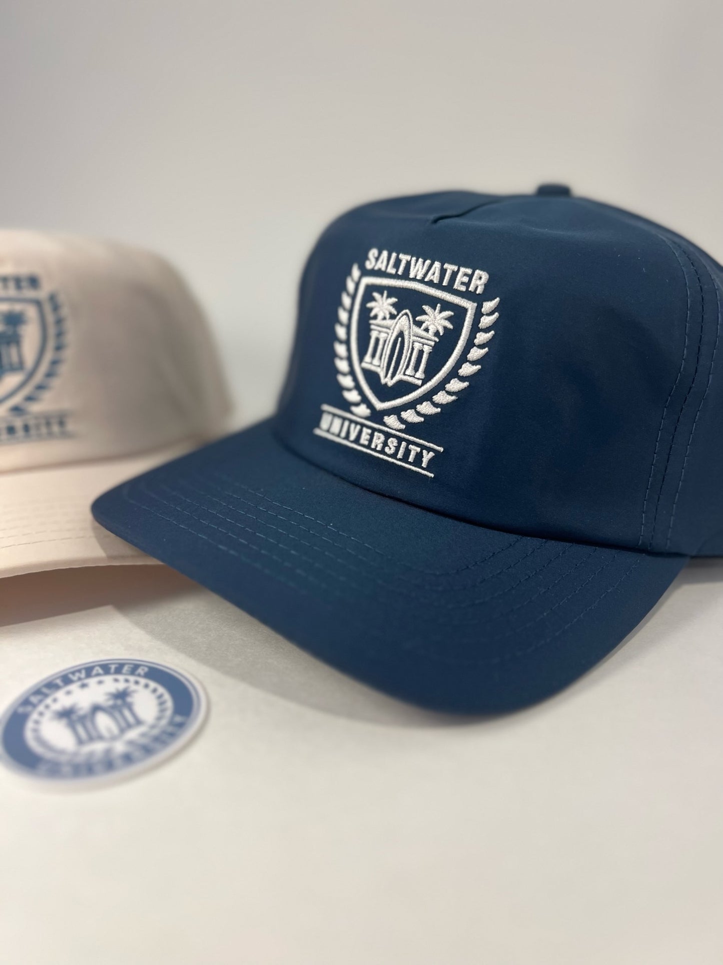 Saltwater University Snapback- Navy