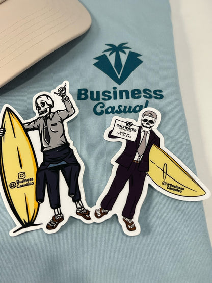 Original skeleton surf sticker set