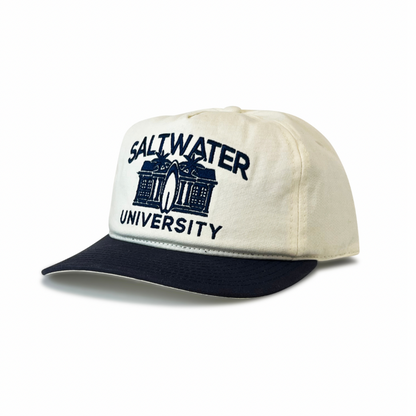 Saltwater University Snapback- Cream