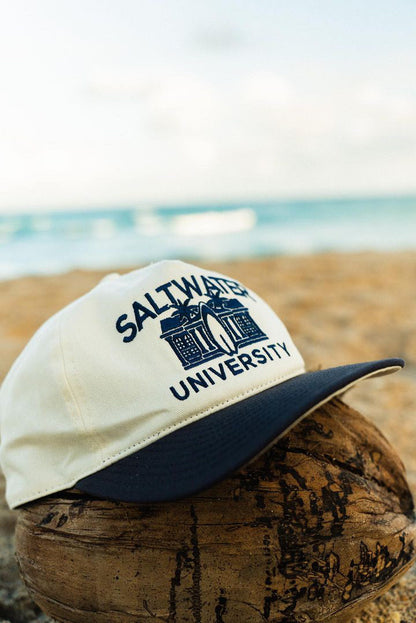 Saltwater University Snapback- Cream