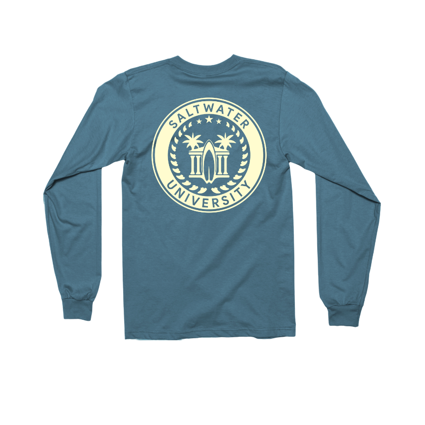 Saltwater University Long sleeve- Dusty teal