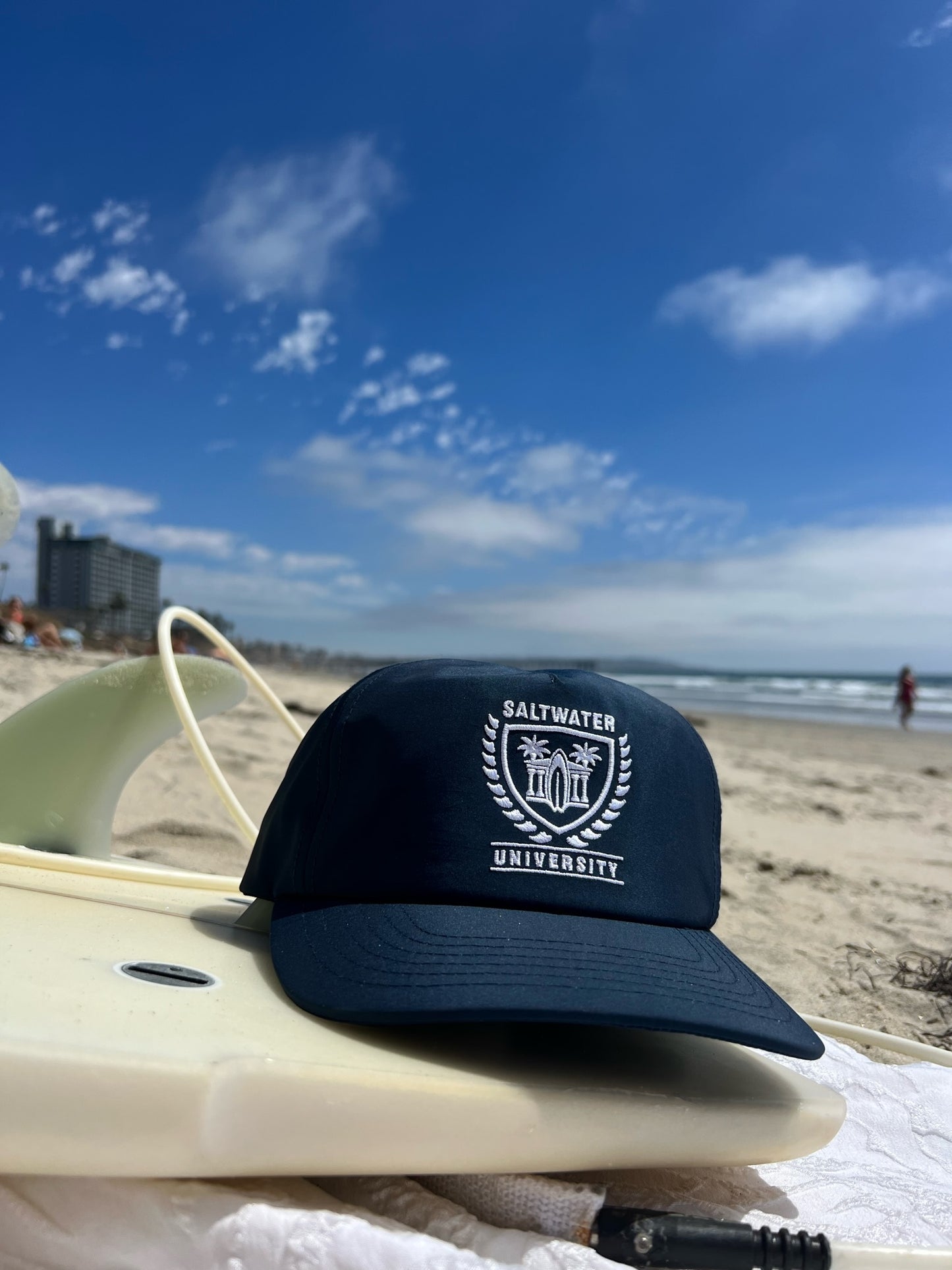 Saltwater University Snapback- Navy