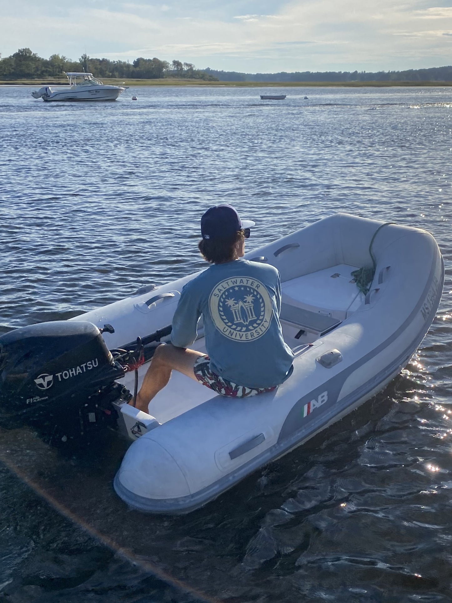 Saltwater University Long sleeve- Dusty teal