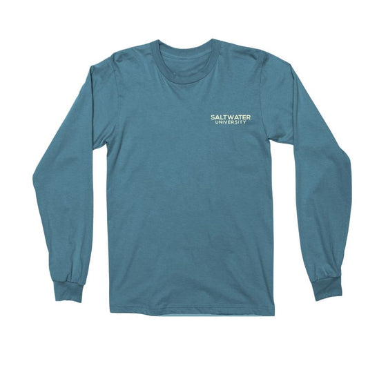 Saltwater University Long sleeve- Dusty teal